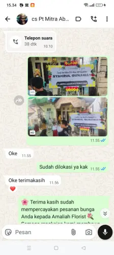 Testimonial Papan Bunga ternate