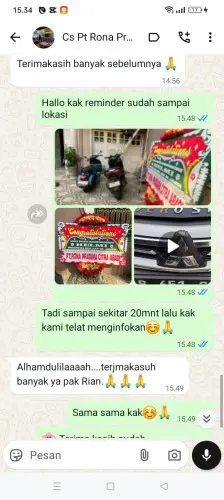 Testimonial Papan Bunga ternate